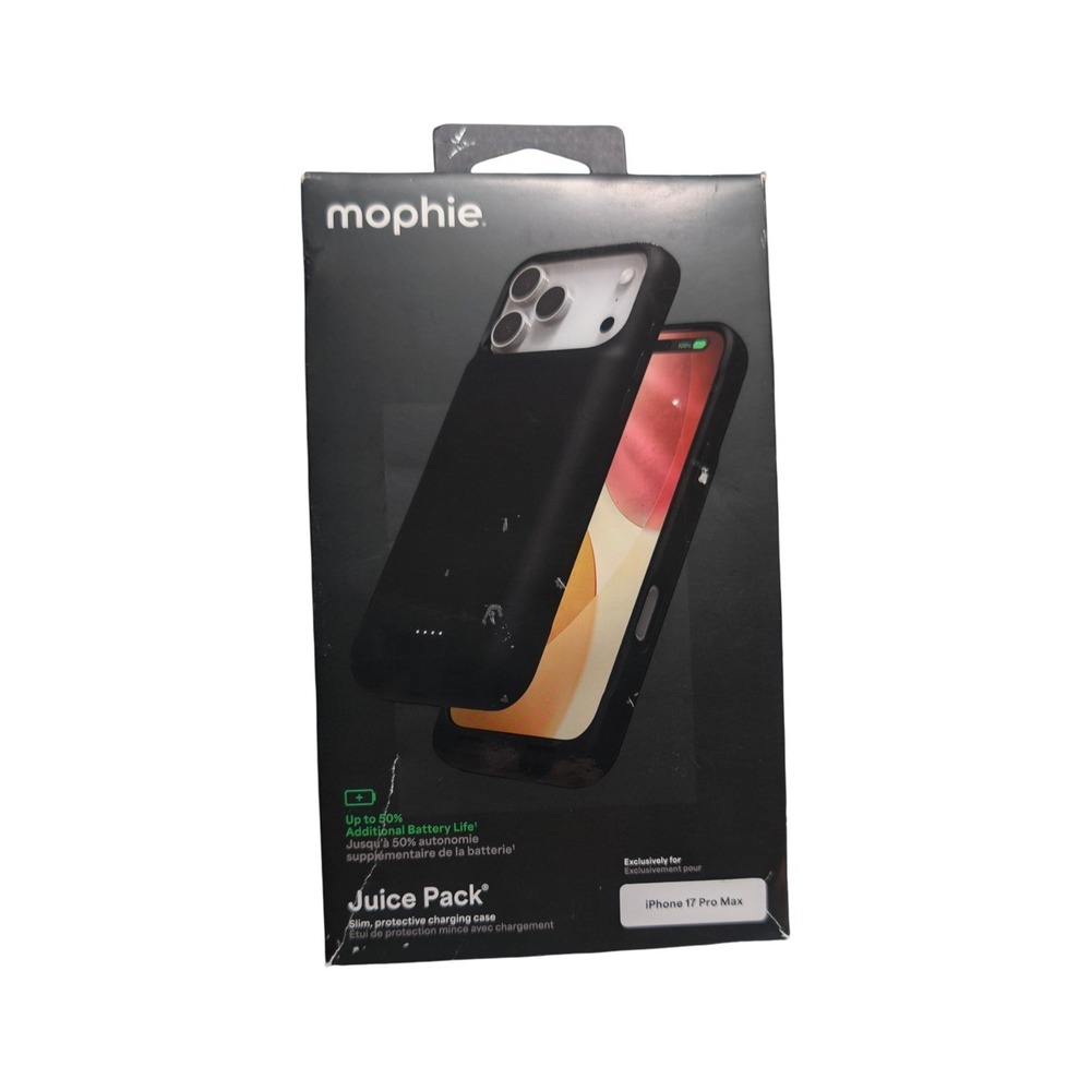 Nn1-Pg Mophie Juice Pack Battery Case for Apple iPhone 17 Pro Max - Black